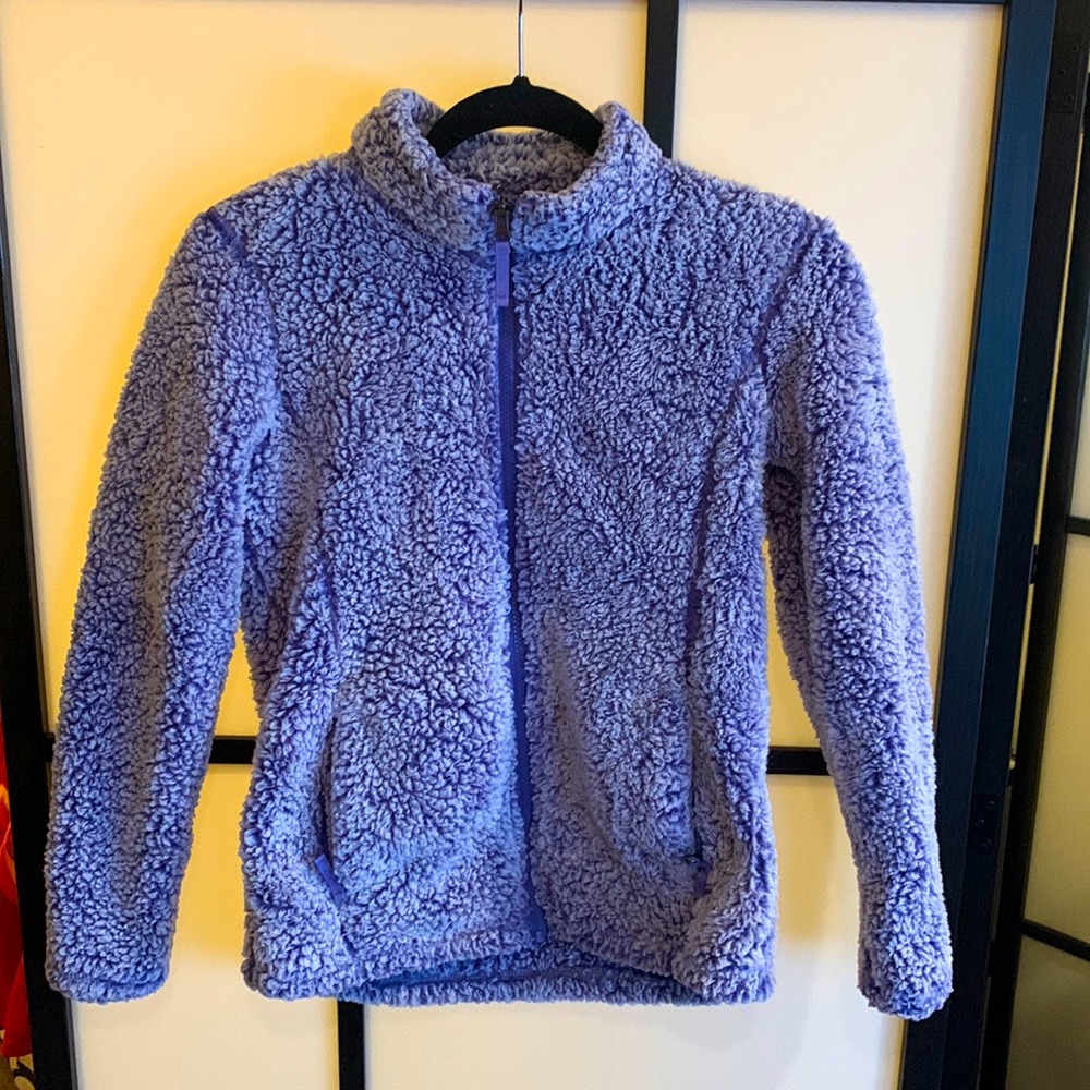 Purple Sherpa Zip Up *fits like a medium*